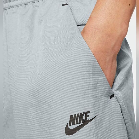 Nike Sportswear Tech Pack Woven Shorts Men's S Grey Black At Knee Fit AR3229-043 - Picture 9 of 16